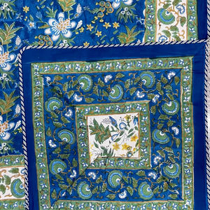 100% Cotton Hand <b>Block</b> Printed Single <b>Bed</b> Dohar Artisan Made Handmade Traditional Hand Crafted 100% Cotton Reversible Dohar - Product Image 1