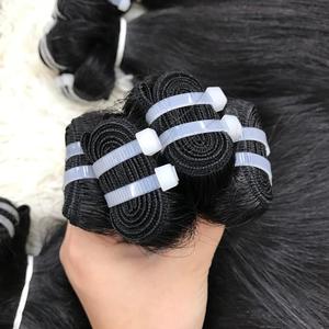 100% mechones rectos súper doblemente dibujados de cabello humano sin procesar virgen de Vietnam de alta calidad Compre ahora Obtenga extensiones con descuento - Product Image 5