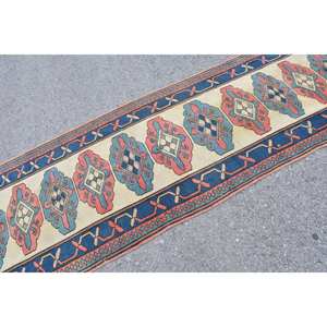 Tapis turc vintage-3x12,6 pieds dans un style beige classique - Product Image 5