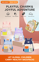 Sac à dos maternelle SUN EIGHT en peluche motif animal de dessin animé mignon pour tout-petits, léger, modèle 22318