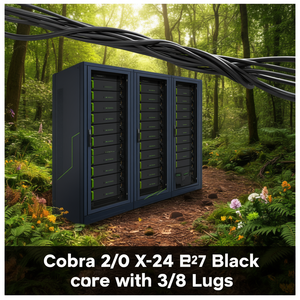สายแบตเตอรี่ Cobra 2/0 X 24 สีดำ พร้อมหัวต่อ 3/8 - Product Image 3