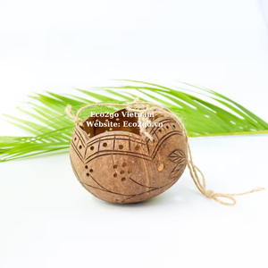 Eco2go-maceta con diseño personalizado para plantas, 100% de cáscara de coco orgánico, maceta de flor de coco con diseño personalizado de Vietnam - Product Image 1