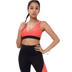 Sujetador deportivo de primera calidad para mujer, Sujetador deportivo para mujer, Tops cortos de entrenamiento de Yoga, Top personalizado, Sujetador deportivo Halter para Fitness - Product Image 3