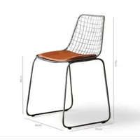 Chaise de salle à manger de luxe nordique moderne, design antique, en acier et métal, pour la maison, le bar, l'appartement, l'entrée, le bureau à domicile, l'extérieur, les meubles de salle à manger