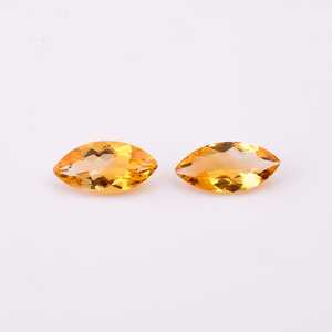 พลอยซิทรีนเจียระไนเหลี่ยมเพชรพลอย Citrine ขนาด9X18มม. สำหรับทำเครื่องประดับ - Product Image 1