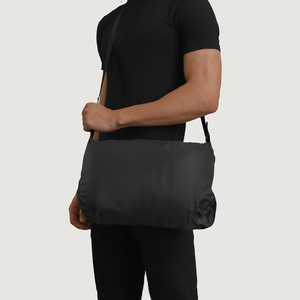 Chaqueta acolchada negra única para hombre, chaqueta acolchada larga personalizada, correa de marca reflectante, ajustable, sellada con calor, acolchada, medianoche - Product Image 4