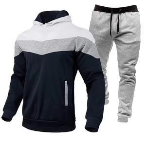 Chándal de algodón 100% informal con lavado ácido personalizado para hombre, chándal para correr, Sudadera con capucha, pantalones de chándal de talla grande, estampado personalizado para adultos de invierno - Product Image 2