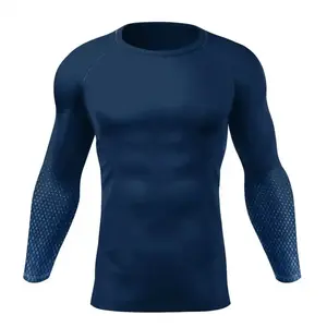 Hochwertige Langarm Herren Custom BJJ MMA Kompression shemd Rash guards Rash Guard für BJJ Rash Guard MMA Workout Cycling Gym