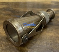 Vintage Brass Plated Black Antique Finish Handcrafted Optical Monocular Loupe Handheld Telescope