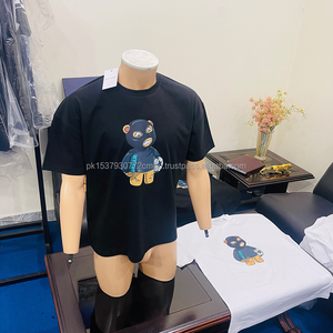 Étiquette personnalisée Imprimer Nouveau design Mode Prix de gros T-shirt graphique imprimé pour hommes 100% coton T-shirt coupe ample pour hommes - Product Image 4