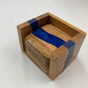 Handcrafted Epoxy Resin and Stone Coasters with <b>Glitter</b>, Customizable Decorative <b>Drink</b> Pads <b>for</b> Parties and Special Occasions - Product Image 1