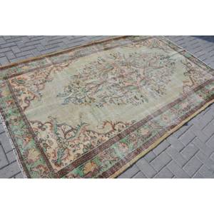 พรมทอสไตล์ตุรกีวินเทจขนสัตว์5.7 X 9.1ft เรียบมีลวดลายปะต่อสำหรับตกแต่งห้องนั่งเล่น - Product Image 2