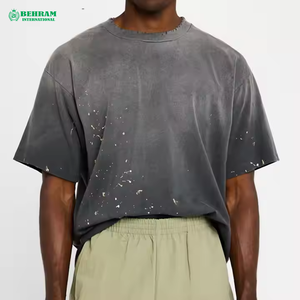 เสื้อผ้าผู้ชายขายส่ง โพลีเอสเตอร์/คอตตอน ผ้าไม่เป็นขุย แห้งเร็ว ระบายอากาศดี เสื้อยืดแฟชั่น แขนสั้น ทรงหลวม คอกลม - Product Image 5