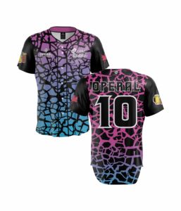 Maillot de baseball personnalisé avec logo, 100 % polyester, respirant, antibactérien, séchage rapide, ensemble de vêtements de sport unisexe de haute qualité, grandes tailles - Product Image 1