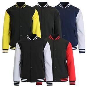 Men's Varsity <b>Jacket</b> Genuine <b>Leather</b> Sleeve and Wool Blend Letterman <b>Boys</b> College Varsity <b>Jackets</b> XS-5XL - Product Image 1
