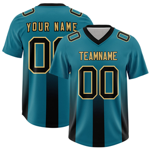 Maillot de football américain imprimé par sublimation Streetwear Quarter Sleeves Oversized Jersey t Shirt - Product Image 3