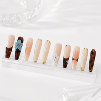 Ongles artificiels faits à la main, prix négociable, vente en gros, plusieurs couleurs, fabrication sur commande (ODM), faux ongles durables, livraison mondiale