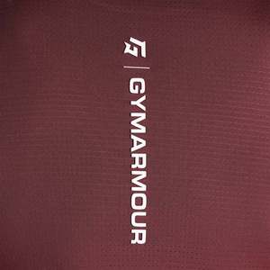 T-shirt de sport en polyester tricoté 100 % pour la course à pied, couleur marron, léger, imprimé, sérigraphie, pour l'exercice - Product Image 5