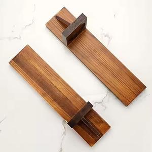 Set Of 2 Brown Wooden <strong>Wall</strong> Mounted Candle <strong>Holders</strong> Polished Craft Deco Elegant Wood <strong>Wall</strong> Hanging For Home Decor - Product Image 1