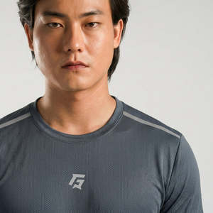 เสื้อยืด 21 Tee by Gain ทรงปกติ พิมพ์ลาย PU สีเทา ผ้าโพลีเอสเตอร์ 100% น้ำหนัก 230 กรัม ผ้าถัก ทรงยาว พิมพ์ลายซิลค์สกรีนตามสั่ง - Product Image 5