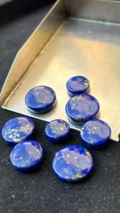 Pièces de monnaie en lapis-lazuli bleu de haute qualité, pierres semi-précieuses naturelles, pierres précieuses en vrac pour la fabrication de bijoux, différentes tailles disponibles, Ibrahim - Product Image 2