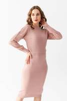 Ensemble de tricotage pour femmes, style deux pièces, pull à manches longues, robe à bretelles intérieures, coupe confortable, pour le bureau, tricotage quotidien