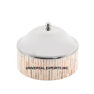Réchauffeur d'aliments en métal imprimé au design personnalisé nouveauté casserole de table ustensiles de cuisine vaisselle de luxe marmite en métal - Product Image 5