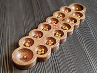 Jeu de Mancala en bois moderne, fait main, écologique, de qualité supérieure, à prix bas, fabrication en gros