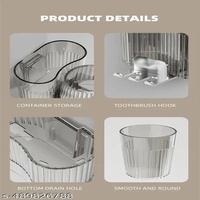 Support mural pour brosse à dents et dentifrice avec gobelet intégré pour gargarisme, solution de rangement pour salle de bain, gain de place