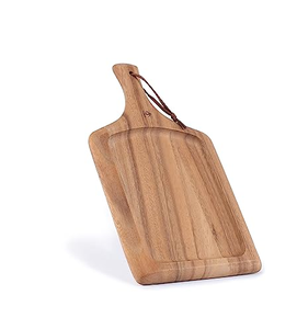 100% planche à découper en bois de manguier naturel forme rectangulaire avec crochet suspendu conception planche à découper en bois nouveau look - Product Image 3