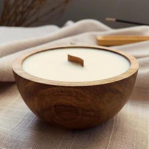 Bougeoirs en bois naturel faits à la main en Inde avec couleur et forme personnalisées pour la décoration de table à la maison, à l'hôtel - Occasions de Noël - Product Image 6