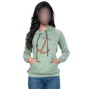 Verde Totalmente personalizado Hecho Mejor contraste de color Diseño único Ropa informal Sudaderas con capucha Anti-Pilling Sudaderas con capucha y sudaderas para mujer - Product Image 1