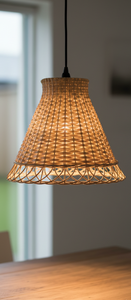 Abat-jour mural en rotin tissé à la main de luxe en gros, écologique, style Art déco, avec lumière suspendue naturelle, décoration de chambre à coucher, décoration de la maison - Product Image 2