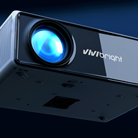 Projecteur de Salle de Classe VIVIBRIGHT D4000 4K Android 14 Portable, Mieux que le Tableau Blanc Laser pour une Lecture Claire du Texte et des Graphiques