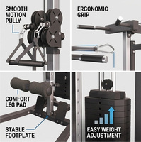 Système de poulie double réglable pour salle de sport à domicile, machine à traction latérale murale pour l'entraînement physique et station de câbles à charge de plaques