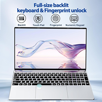 Nouvel Ordinateur Portable 2025 15.6'' Intel N5095, Déverrouillage par Empreinte Digitale, PC Portable Professionnel Ultra-Fin, Windows 10, pour Étudiants