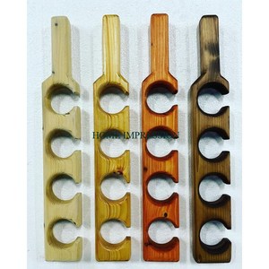 Dernière conception du meilleur verre et porte-gobelet en bois à 5 fentes pour accessoires de table Porte-verre rectangulaire pour hôtel à bas prix - Product Image 5