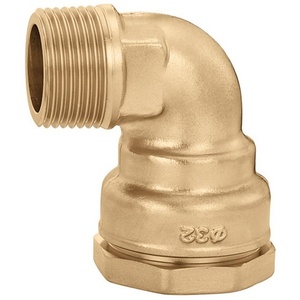 Conector en ángulo de plástico PE de 32 mm x 1 pulgada con rosca macho para bridas - Product Image 1