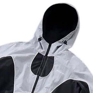 Conjunto de Pantalones y Chaqueta Deportiva de Nylon Impermeable con Capucha y Bloques de Color, Cortavientos de Otoño Personalizado OEM 2026 - Product Image 4