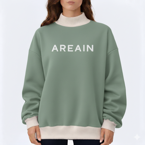 New Style Solid Pink Color Mock Neck Custom Chenille Embroidery Regular Fit <b>Long</b> Sleeve Plus Size <b>Women</b> <b>Sweatshirts</b> Outdoor Wear - Product Image 1