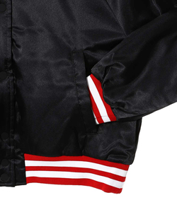 2025 OEM nueva llegada al por mayor personalizado transpirable de talla grande Escuela Secundaria satén Letterman béisbol Universidad Varsity chaqueta para hombres - Product Image 4