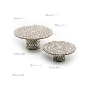 Wood And MOP Work <b>Cake</b> <b>Stand</b> <b>With</b> Acrylic <b>Lid</b> Greatest Quality Square Shape Snacks Sweets <b>Stand</b> By Home Arts - Product Image 2