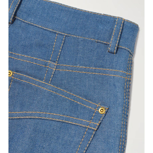 Mint Jeans Mujer Ropa Jeans Pierna ancha Personalizado Cintura alta Casual Personalizado Denim Skinny últimas señoras Jeans Servicio OEM - Product Image 3