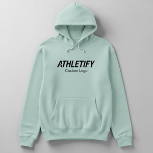 Trendy Cotton Blended Basics <b>Hoodie</b> For Men Minimalist Design Durable And <b>Comfy</b> Perfect For Sports Or Casual Wear. - Product Image 1