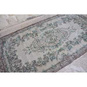 <b>Vintage</b> Turkish <b>Rug</b> Beige Green 5.4 X 10.3ft Classic Large Area Wool Latex Backing Rectangle Patchwork for Hallway for Rooms - Product Image 2