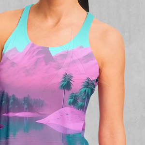 เสื้อกล้ามซับลิเมชั่นฤดูร้อนคุณภาพพรีเมียมสั่งทำพิเศษสำหรับผู้หญิง ระบายอากาศดี ดีไซน์ลำลองแบบ OEM พร้อมโลโก้ด้านหน้า ผ้าฝ้าย 100% - Product Image 5