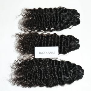 Extensions de Cheveux Humains Vierges Indiens Naturels Naturels, Extensions de Cheveux Remy, Styles d'Eau et de Vagues Profondes, Non Transformés, 100% - Product Image 3