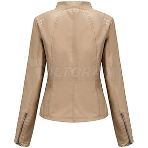 เสื้อแจ็คเก็ตหนังผู้หญิง ระบายอากาศได้ดี ดีไซน์ทันสมัย สไตล์ลำลอง - Product Image 3