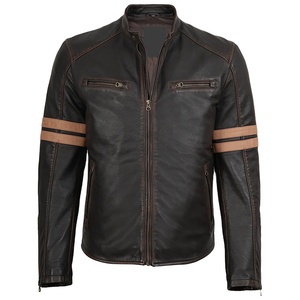 2026 Vestes chauffantes en cuir de vachette marron foncé de style OEM Premium pour hommes, haute qualité, faible MOQ, mode hiver - Product Image 1