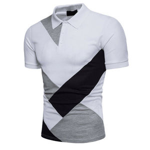 T-shirt polo 100% coton pour homme Tissu doux à séchage rapide Impression de logo de marque personnalisée Couleur unie Fourniture d'usine pour le golf - Product Image 5